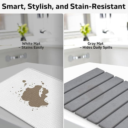 Stone Dish Drying Mat for Kitchen Counter – Collapsible 24"×16 Super Absorbent - Image 5