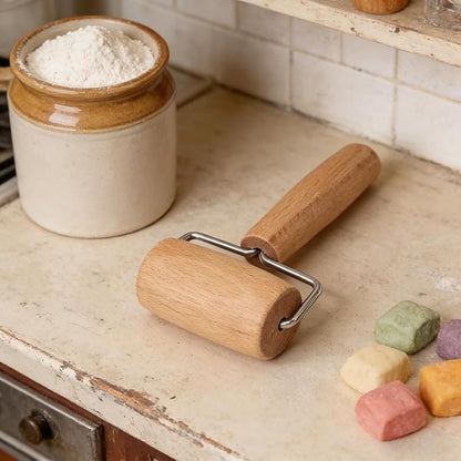 Small Rolling Pin, Wooden Dough Roller, Non-Stick Pizza Roller, T Type Rolling - Image 8