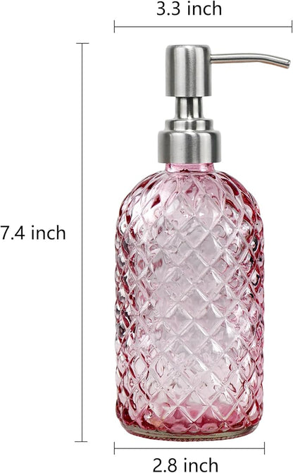 16 oz Soap Dispenser with 304 Rustproof Stainless Steel Pump, Bathroom - Image 3
