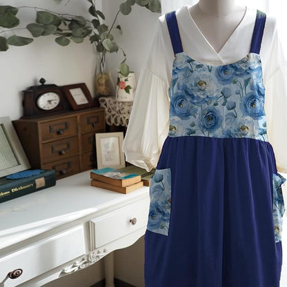 Uaussi Cotton Linen Apron Cross Back Work Apron - Image 6