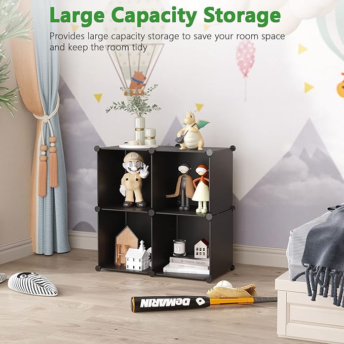 C&AHOME Cube Storage Organizer, 4-Cube Shelves Units, Closet Cabinet, DIY - Image 2