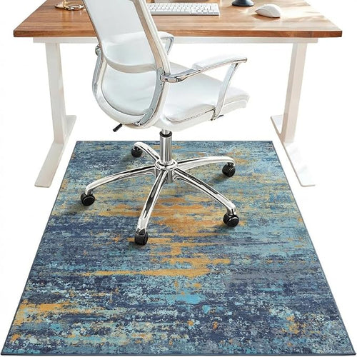 36"x60" Office Chair Mat for Hardwood Tile Floor, Under Desk Carpet Protector by BESBLEE