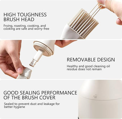 2 in 1 Oil Dispenser Bottle - 150ml/5.07oz Borosilicate Glass Basting Brush - Image 5