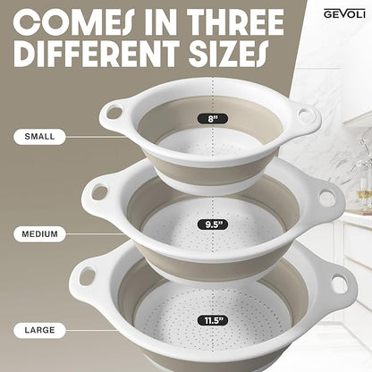 Gevoli Collapsible Colanders Food Strainers - Image 3