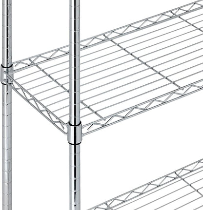 Amazon Basics 5-Shelf Adjustable Heavy Duty Steel Wire Rack, Space Saving - Image 3