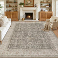 Area Rugs 9x12 Living Room: Vintage Boho Neutral Washable Rug Indoor Soft Large by Luxturiy