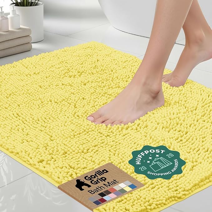 GORILLA GRIP Bath Rug Mat 36x24, Thick Soft Absorbent Chenille, Quick Dry by Unknown