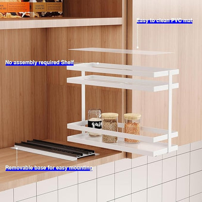 Mustorn 4 Pack Pull Out Spice Rack Organizer - Image 5