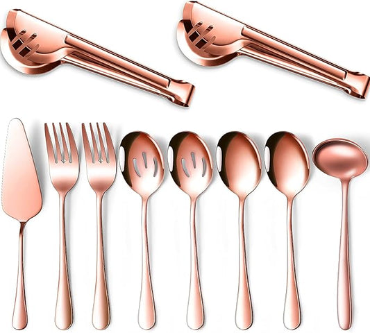 Patelai Serving Utensils Set Include Stainless Steel Large Spoons Slotted by Patelai