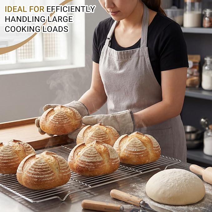 Lounsweer 4 Pcs Cooling Racks, 24L X 16W X 1H Stainless Steel Wire Rack - Image 5