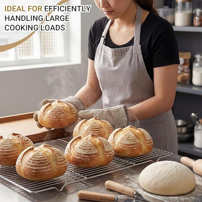 Lounsweer 4 Pcs Cooling Racks, 24L X 16W X 1H Stainless Steel Wire Rack - Image 5