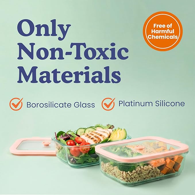 Ziruma Non-Toxic 6.2 Cup Glass Food Storage Containers - Image 2
