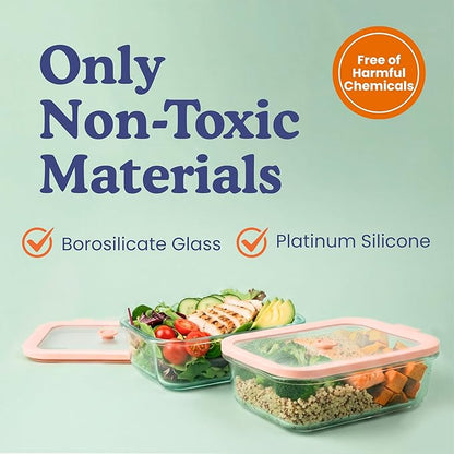 Ziruma Non-Toxic 6.2 Cup Glass Food Storage Containers - Image 2