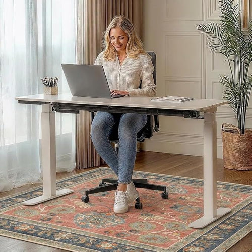 36"x60" Office Chair Mat for Hardwood Tile Floor, Under Desk Carpet Protector - Image 2