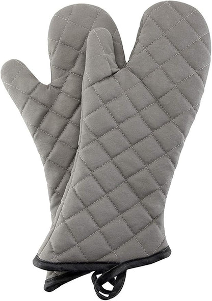 ARCLIBER Oven Mitts 1 Pair of Quilted Terry Cloth Cotton Lining, Extra Long by ARCLIBER