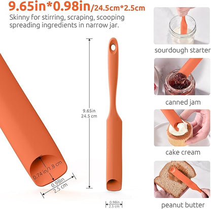 U-Taste Silicone Jar Spatula for Sourdough Starter: Long Skinny Food-Grade Jam - Image 2