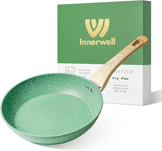 Innerwell Nonstick 9.5 Inch Skillet, PTFE & PFOA Free, Suitable by Innerwell