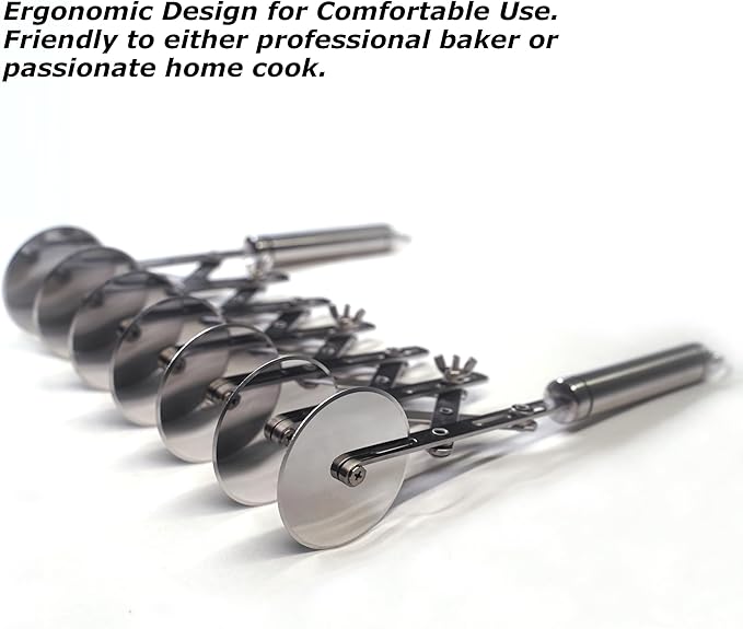 Star Brand Pastry Cutter with Grinder Spaghetti Dough Roller Knife Stainless - Image 3