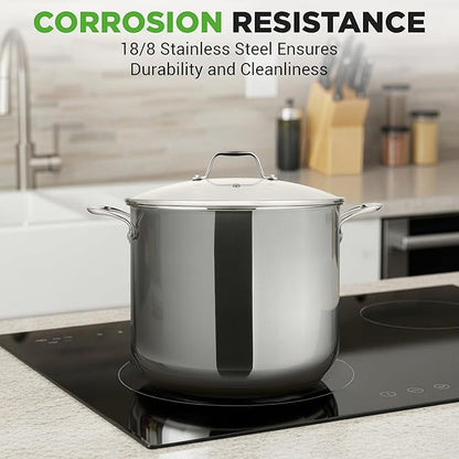 NutriChef 12 Quart Stainless Steel Stock Pot - Image 6