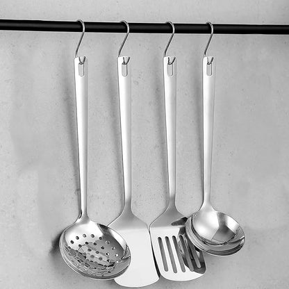 Stainless Steel Kitchen Utensils Set, 4-Piece – Slotted Turner, Solid Turner - Image 7
