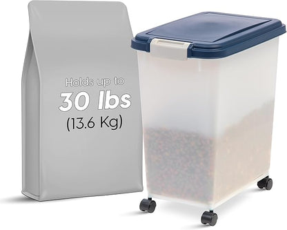 IRIS USA Airtight Dog Food Storage Container, Attachable Wheels, - Image 2