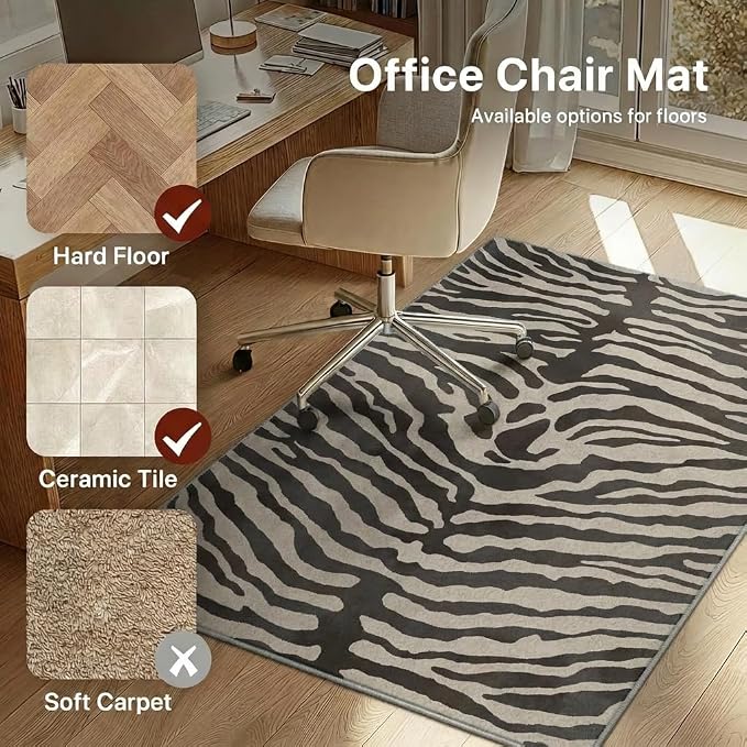 36"x48" Office Chair Mat for Hardwood Tile Floor, Under Desk Carpet Protector - Image 3
