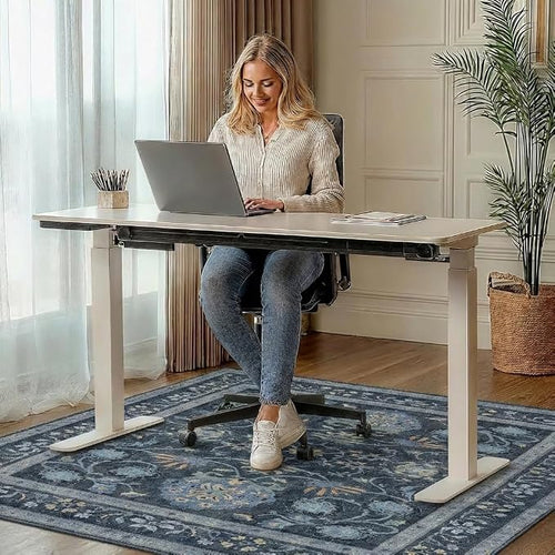 36"x60" Office Chair Mat for Hardwood Tile Floor, Under Desk Carpet Protector - Image 2