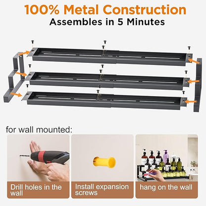 3-Tier Spice Rack Organizer for Kitchen Cabinet or Pantry, Seasoning Organizer - Image 7