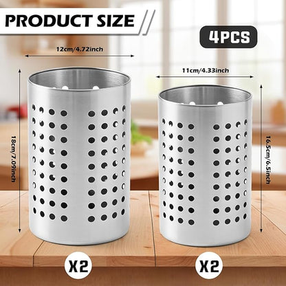 4PCS Stainless Steel Utensil Holder and Utensil Drying Holder, as a Kitchen - Image 2