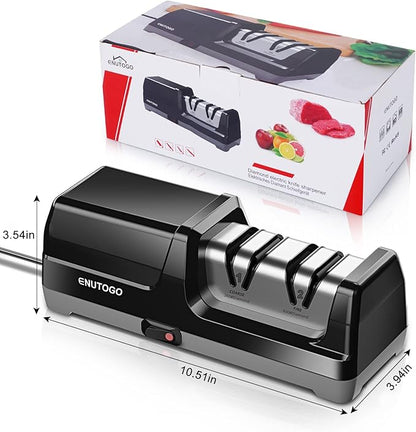 Enutogo Knife Sharpener, Professional 2-Stages Eleltric Knife Sharpeners - Image 6