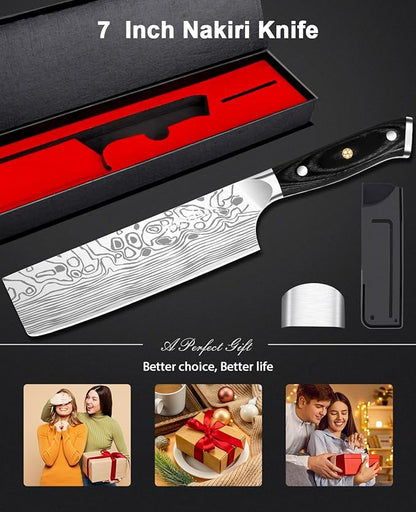 MOSFiATA 7” Nakiri Chef's Knife - Image 5
