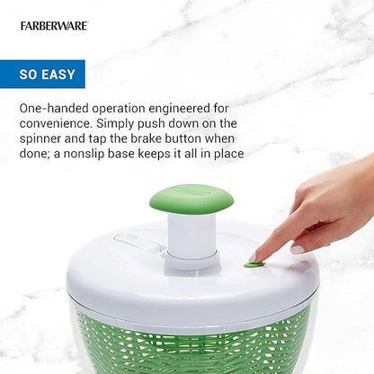 Farberware Small Pro Salad Spinner, 3.16 Qt Lettuce Spinner - Image 4