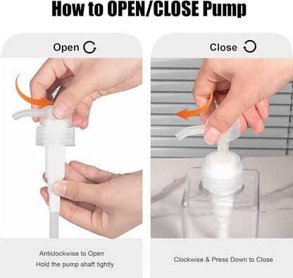 Pump Bottle, Refillable Plastic Empty Lotion Soap Dispenser Liquid Container - Image 5
