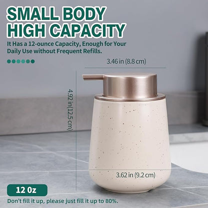 Bosilunlife Ceramic Foaming Soap Dispenser - 12 oz Foam Hand Wash Dispenser - Image 4