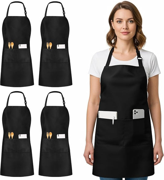 Utopia Kitchen 4 Pack Bib Apron Adjustable by UTOPIAKITCHEN