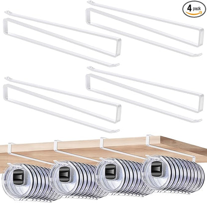 4 Pack Tumbler Lid Organizer, Cup Lid Holder Holds 12 Lids Each Under Cabinet by Unknown