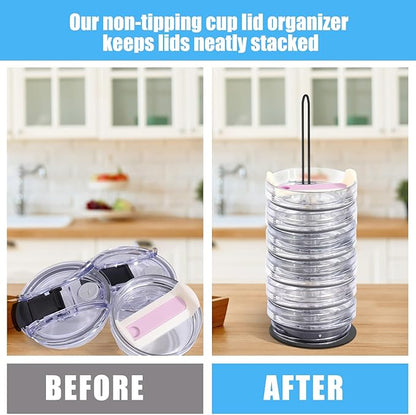 Vodolo Tumbler Lid Organizer, Slim Vertical Storage - Image 3
