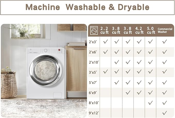 Srugn Washable Rugs 8x10 Area Rugs - Image 9