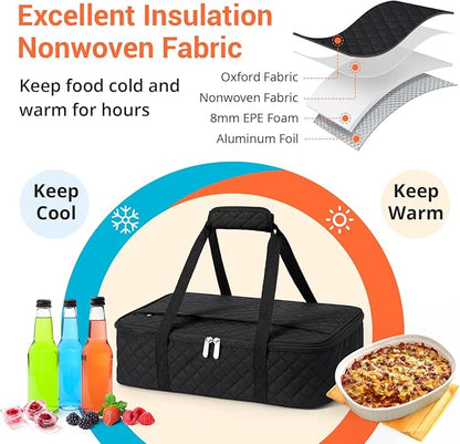Insulated Casserole Carrier Portable Food Tote - Image 3
