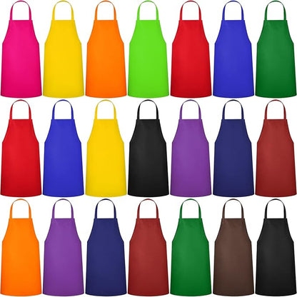 Foaincore Bib Aprons, Unisex Apron No Pocket Bulk Machine Washable Plain Aprons by Foaincore