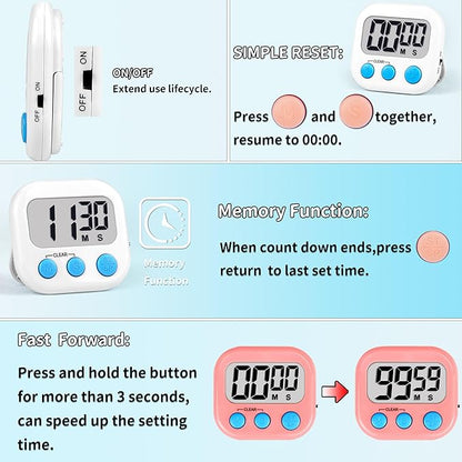 Timer for Kids Teachers Supplies Digital Kitchen Timers for Cooking Large - Image 4