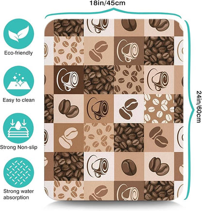Coffee Bar Mat Accessories for Countertop Super Absorbent Anti-Slip Silicone - Image 5