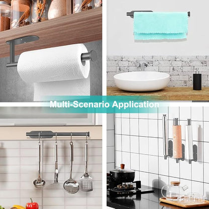 MGahyi Paper Towel Holder Wall Mount, Self Adhesive Or Drilling Paper Towel - Image 7