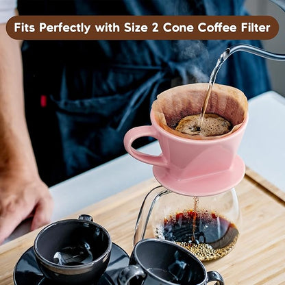 Pour Over Coffee Maker, Ceramic Pour Over Coffee Dripper, Manual Brew Maker - Image 2
