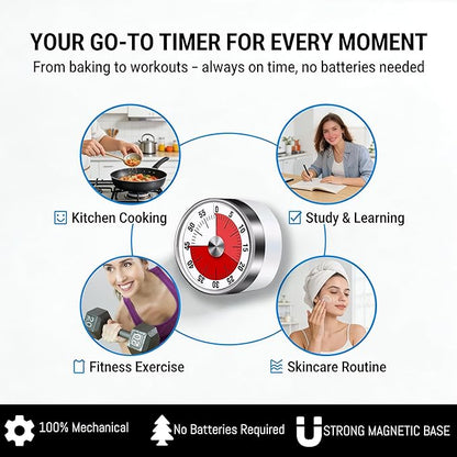 Kitchen Magnetic Visual Cooking Mechanical Timer - Image 5
