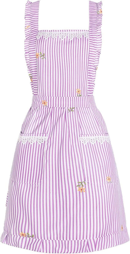 Funny Aprons for Women with Pockets, Kitchen Cooking Grilling Bbq Cute Chef by Aoomzoon