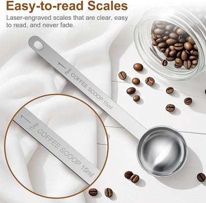 4PCS Coffee Scoop Spoons, 15ML Stainless Steel Measuring Spoons - Image 3