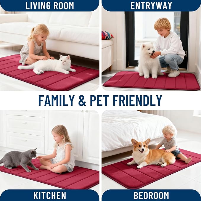 OLANLY Memory Foam Bath Mat 24x16, Super Soft Absorbent Bathroom Rugs, Quick Dry - Image 9