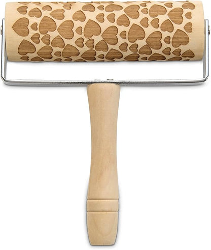 Mrs. Anderson’s Baking Mini Embossing Rolling Pin, Hearts Design, Poplar Wood by MrsAndersonsBaking
