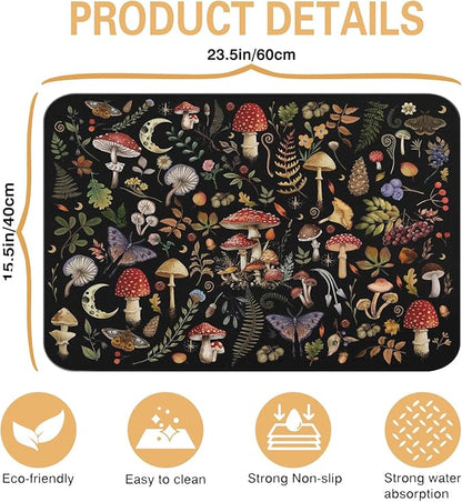 Kitchen Countertop Dish Drying Mat, Super Absorbent Coffee Bar Mat - Image 5